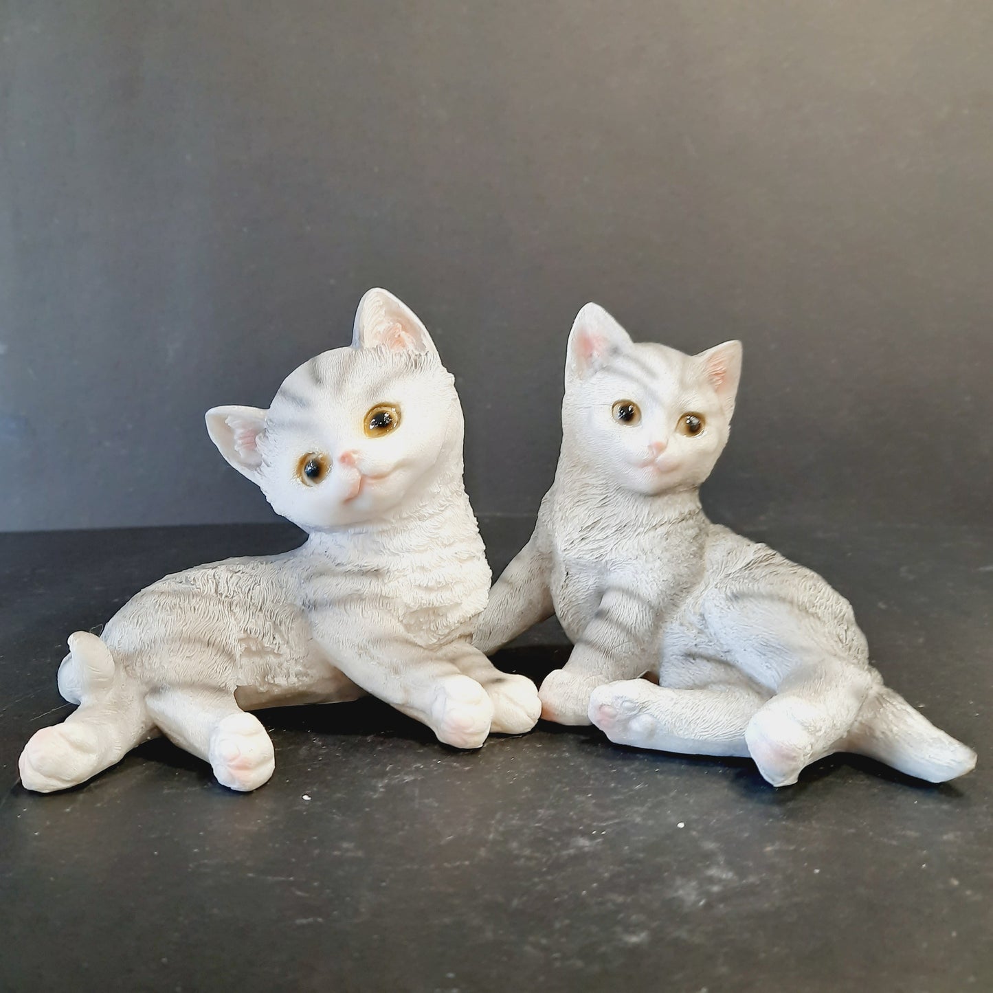 Cute realistic looking cat showpiece different mood cats