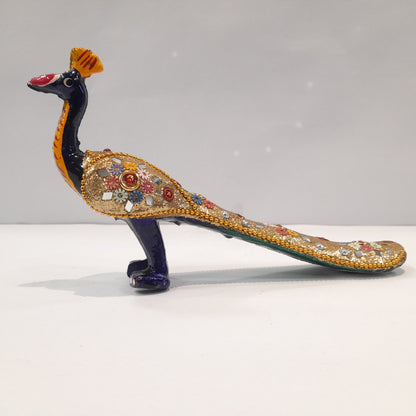Resin Peacock With Multi Color Beads