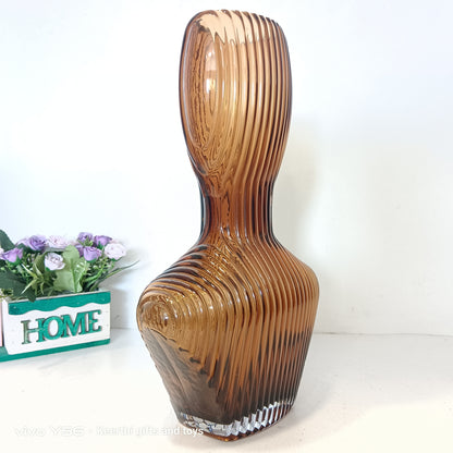 Human abstract design glass Flower vase