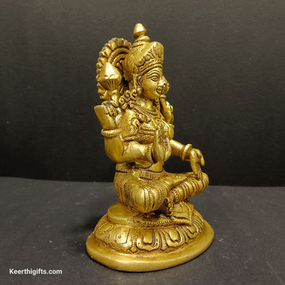 Lakshmi Devi brass antique idol
