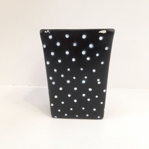 Rectangular shaped white Doted Ceramic Pot Handmade Handpainted Ceramic Pot for Plants Without Plant for Indoor, Home, Garden Decor Ceramic pot