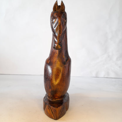 Wooden Horse Head on Base Oxod