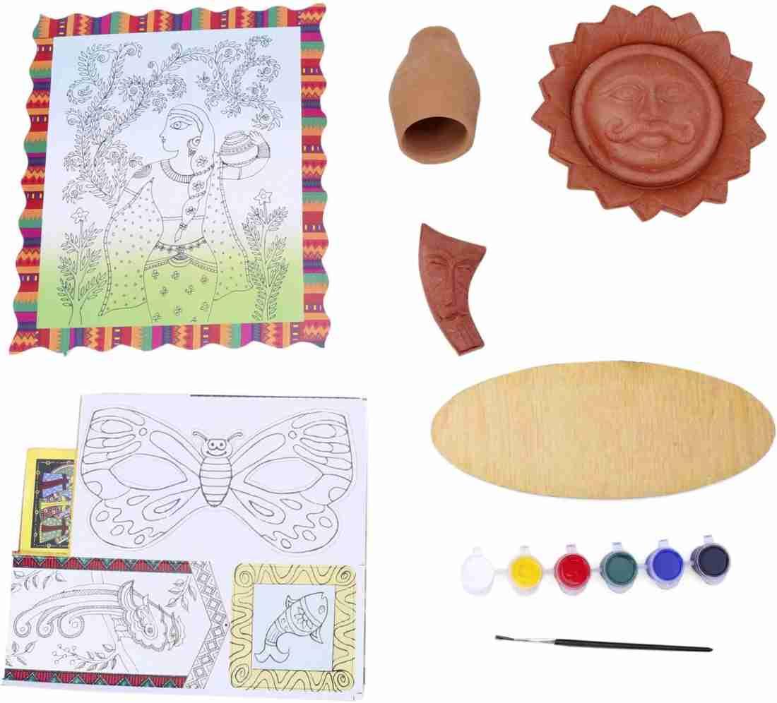 Madhubani Indian Art Hobby Craft Lil Star Intellectual Toy Art kit set For kids