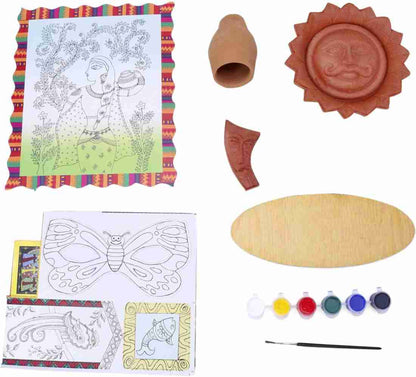 Madhubani Indian Art Hobby Craft Lil Star Intellectual Toy Art kit set For kids