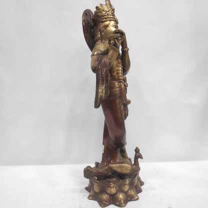 Brass Krshna idol
