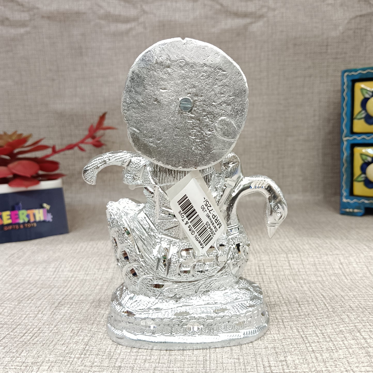 Lakshmi German silver idol