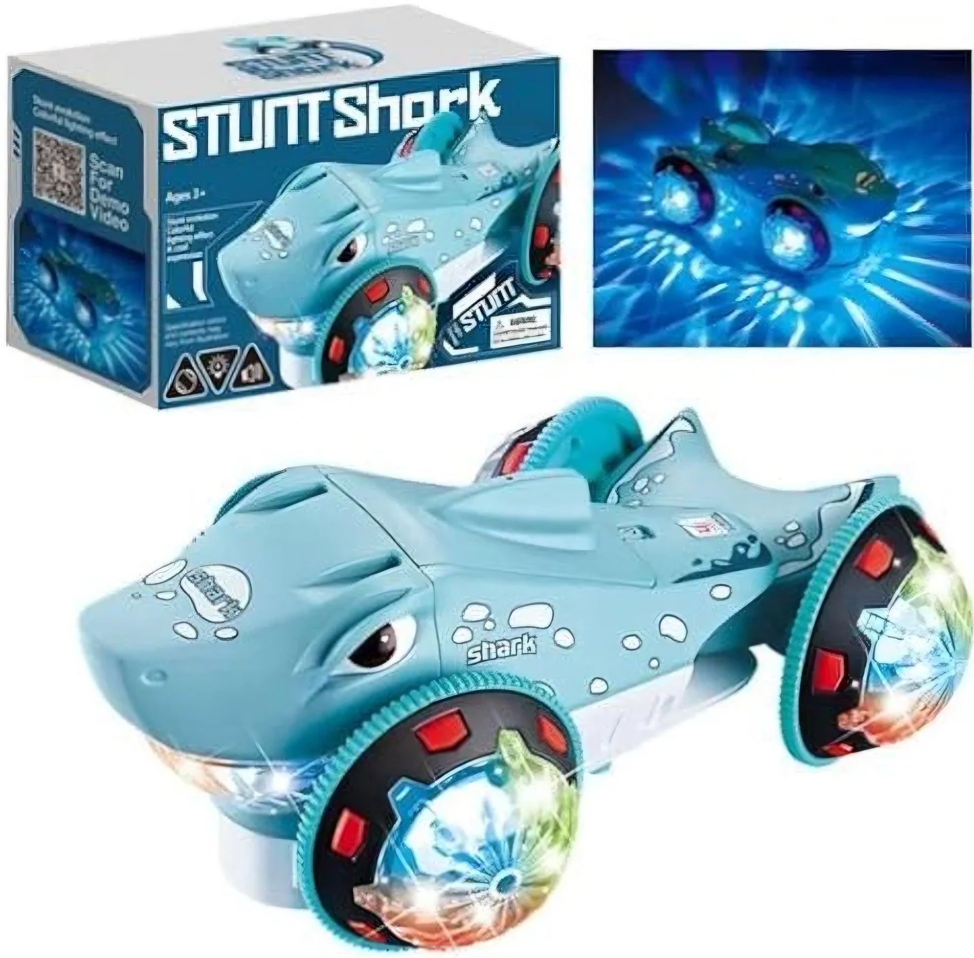 New Electric Shark Car Toy 360 Degree Rotation with Wheels