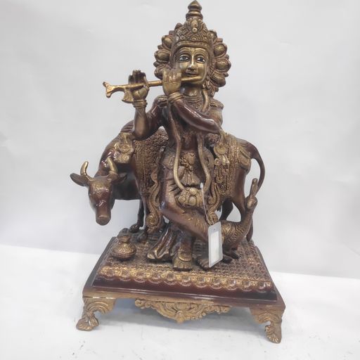 Antique Cow krishna idol