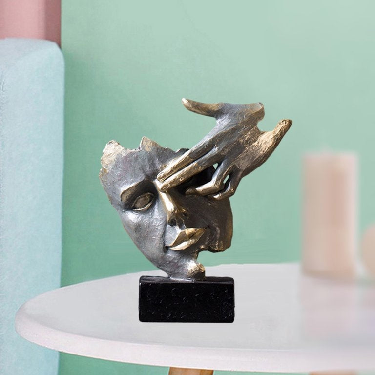 Abstract Face Collectible Figurines Statue Office Living Room Decor Ornament
