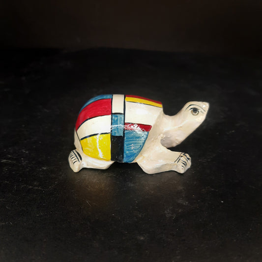 Wooden Turtle Mosaic Work