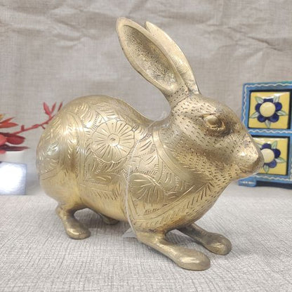 Brass Rabbit Showpiece