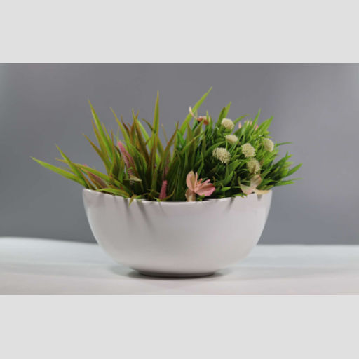 White Fiberglass Planter – Lightweight Flower Pot for Indoor & Outdoor Use | Modern Decorative Plant Container for Balcony, Living Room, Garden & Patio