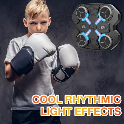 Music Boxing Machine, Smart Boxing Machine with Bluetooth Connection, Wall Mounted Electronic Intelligent, Boxing Target with Boxing Gloves for Adult Kid Home Exercises for Home, Indoor and Gym