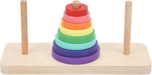 Tower Of Hanoi Toss Game Puzzle Toy Training Brains Safe Interactive Educational Toy Bite Resistance For kids