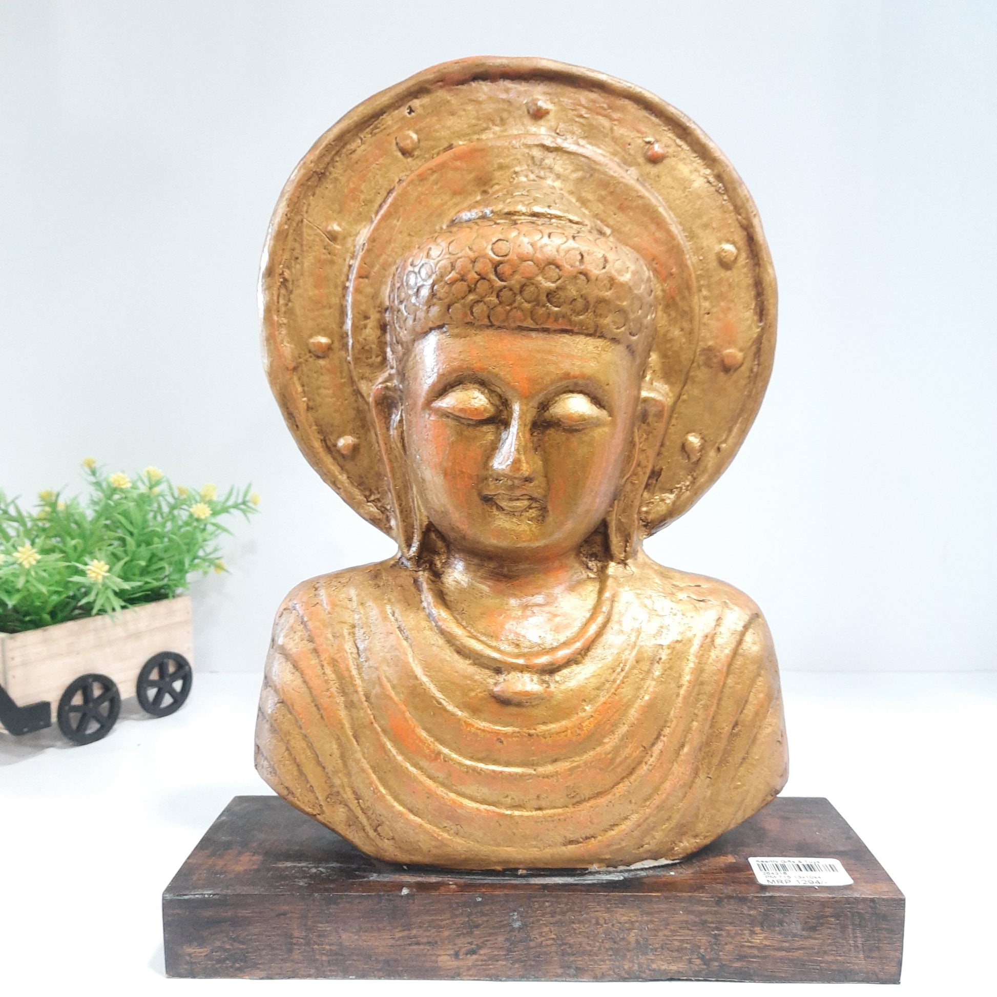 Paper Machie Gautham Buddha Half Bust