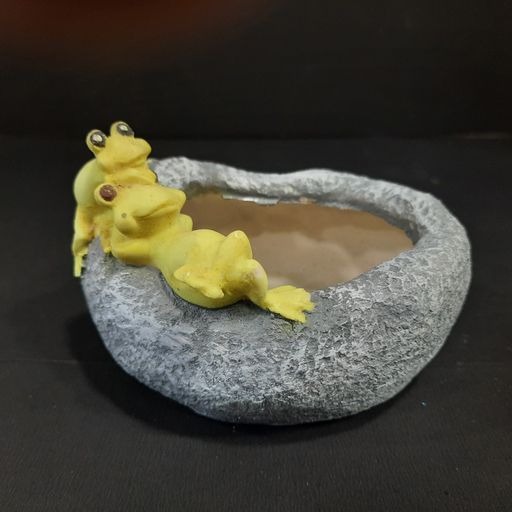 Ceramic frog Creative Resin Plants Pots Cute Cartoon Succulent Flower Pots Planter Desk Garden Room Pot