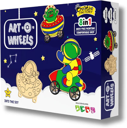 Creative Factory Art O Wheels Roll into The World of Art and Craft Kit Mess Free Coloring and Painting Kit Acrylic Painting for Girls and Boys Age 5 Years above Old kids