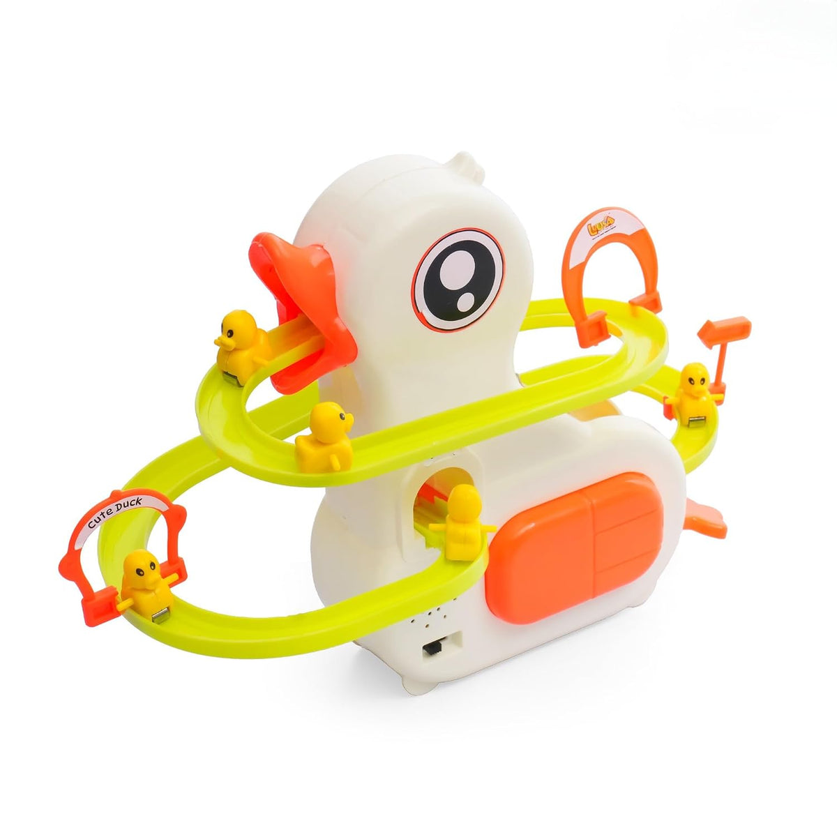 Electric Climbing Duck Track Toy | Educational Musical Slide
