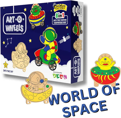 Creative Factory Art O Wheels Roll into The World of Art and Craft Kit Mess Free Coloring and Painting Kit Acrylic Painting for Girls and Boys Age 5 Years above Old kids