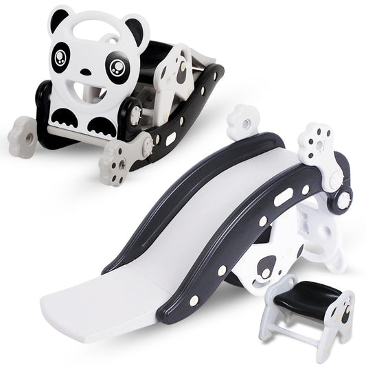 3-In-1 Rocking Panda Slide with Baby Rocker & Baby chair