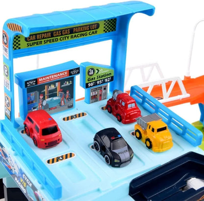 Car Race Tracks for Boys Car Adventure Toys for 3 Year above age Old Boys Girls, City Rescue Preschool Educational Toy Vehicle Puzzle Car Track Playsets for Toddlers