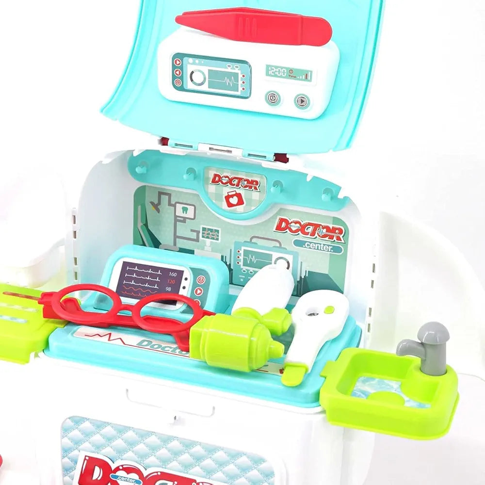 Doctor Set with Carry Bag Doctor Kit Toy for Kids 3 years above Pretend Play Toys for Kids Girls Boys Role Play Toys for Kids 2 in 1 Learning Educational Doctor Set