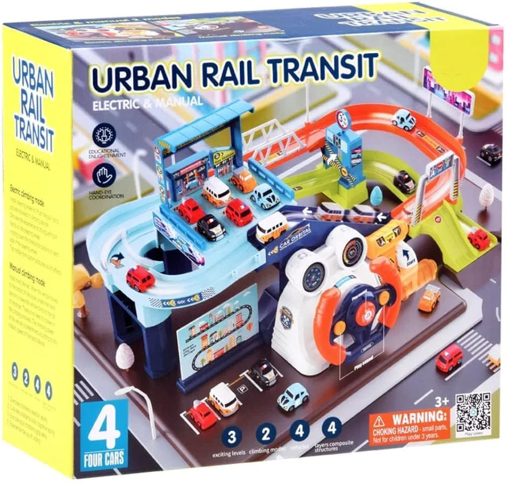 Car Race Tracks for Boys Car Adventure Toys for 3 Year above age Old Boys Girls, City Rescue Preschool Educational Toy Vehicle Puzzle Car Track Playsets for Toddlers