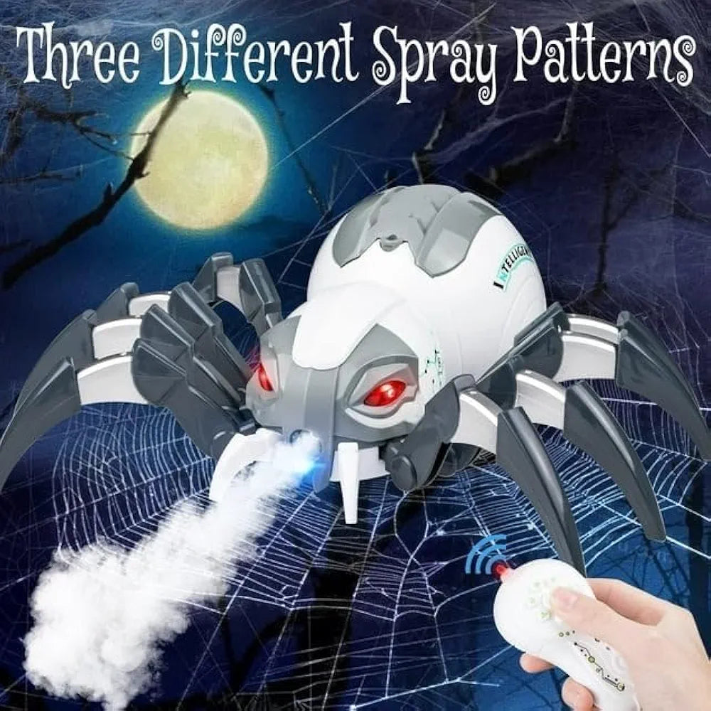 Remote Control Spider, Realistic Robot Spider with Spray/Lights/Music Effect, Kids Wireless Remote Control Toy
