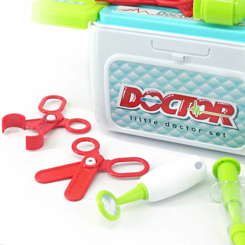 Doctor Set with Carry Bag Doctor Kit Toy for Kids 3 years above Pretend Play Toys for Kids Girls Boys Role Play Toys for Kids 2 in 1 Learning Educational Doctor Set