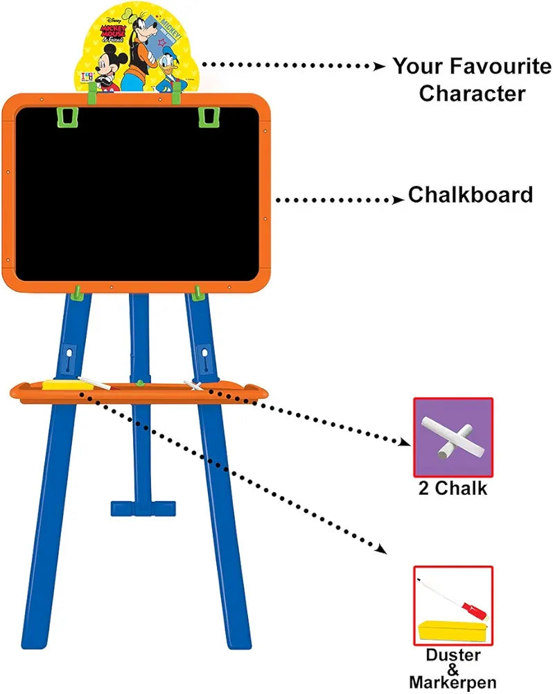 Mickey Mouse 5 in 1 Easel Board Magnetic Writing Activity and Learning Activity Board for Kids