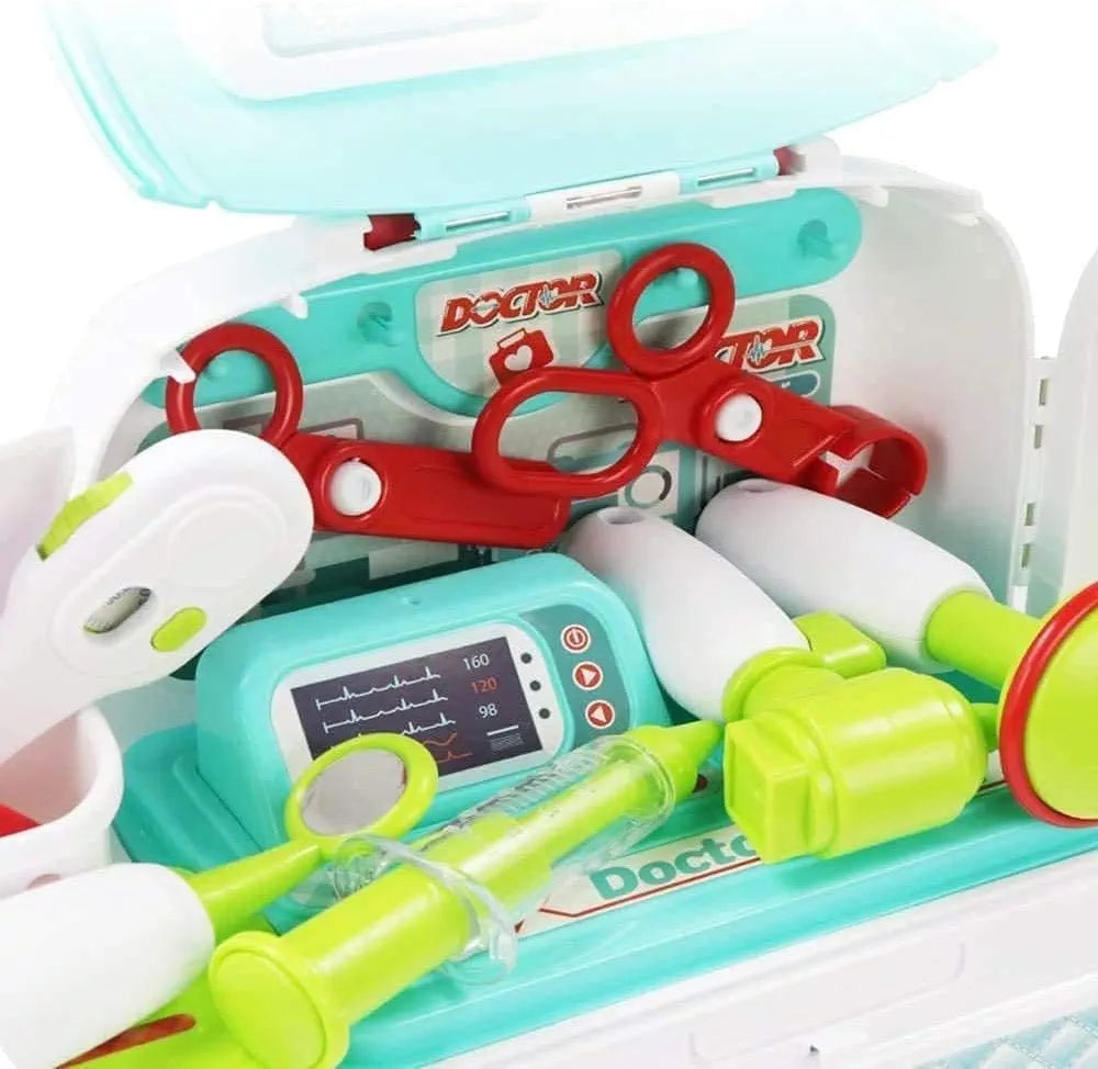 Doctor Set with Carry Bag Doctor Kit Toy for Kids 3 years above Pretend Play Toys for Kids Girls Boys Role Play Toys for Kids 2 in 1 Learning Educational Doctor Set