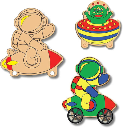 Creative Factory Art O Wheels Roll into The World of Art and Craft Kit Mess Free Coloring and Painting Kit Acrylic Painting for Girls and Boys Age 5 Years above Old kids