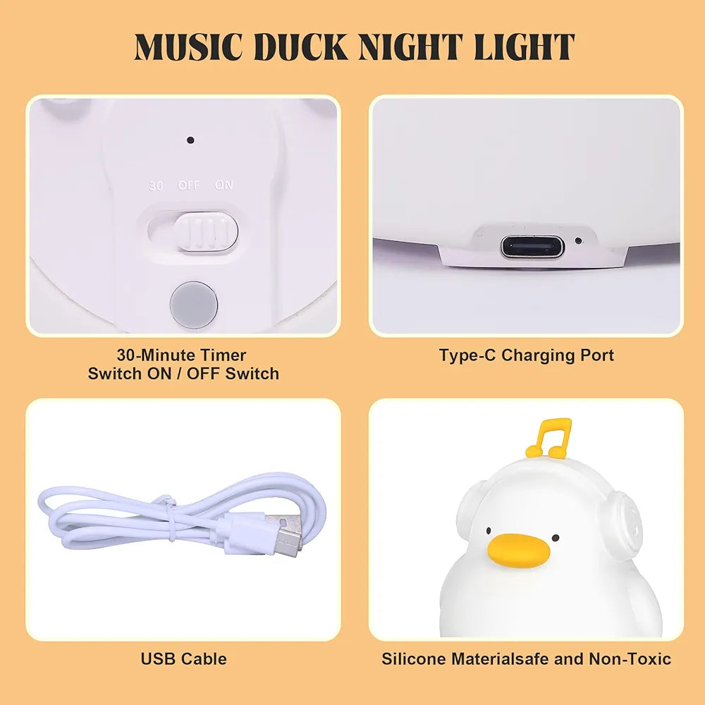 Duck Night Light - Decorate Children's Room with Cute Silicone Duck Night Lights  Birthday Gift for Adults, Teenagers and Babies