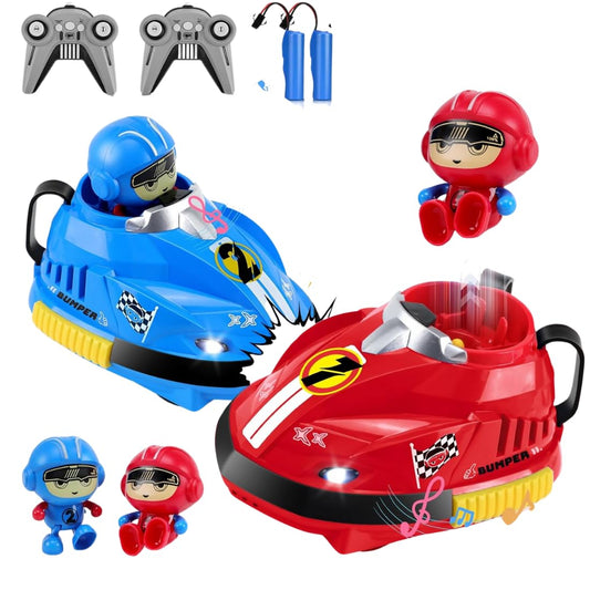 Two player RC Bumper Car 360° Spin, LED Lights, Durable Design