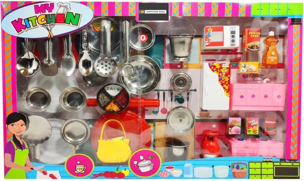 My Kitchen Big Size Steel Premium Kitchen Role Play Kitchen Toys for Kids