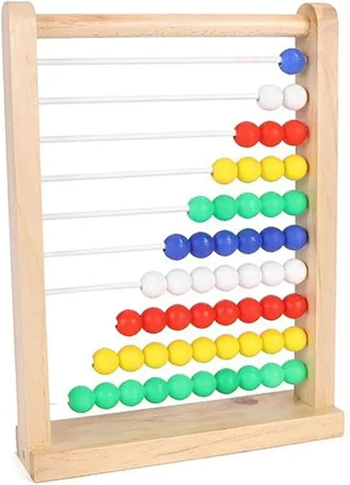 Abacus Counting Frame Multicolour Wooden Educational Toy Early Math Skills Preschool Toys Early Development and Learning Beads for Kids Activity Birthday Gift