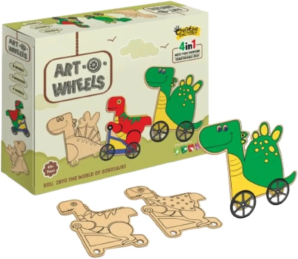 Creative Factory Art O Wheels Roll into The World of Art and Craft Kit Mess Free Coloring and Painting Kit Acrylic Painting for Girls and Boys Age 5 Years above Old kids