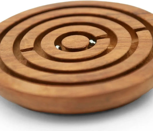 Wooden Maze and Labyrinth Puzzle Game for Kids Bhool Bhulaiyaa Indoor Activity Board Game for Children Brain Teaser Toys