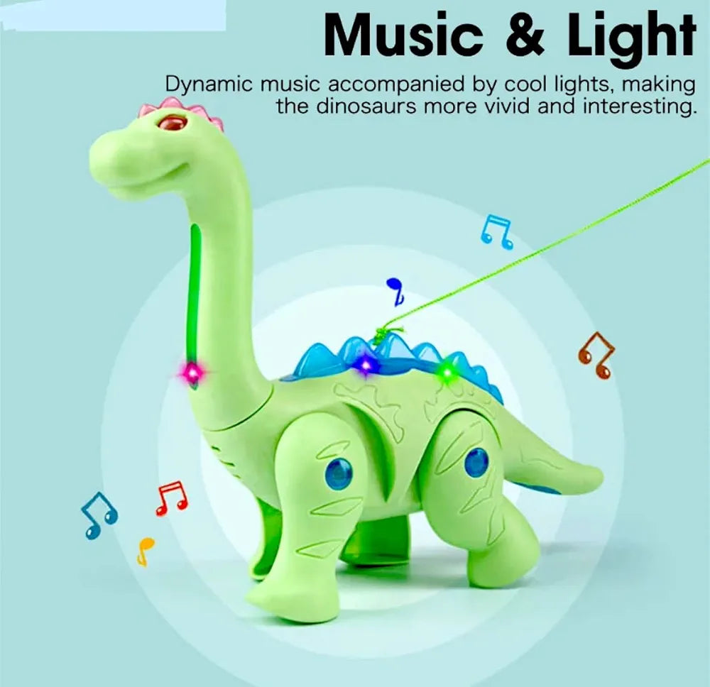 Electric Walking Dinosaur Toy with Light and Music Dino Pet Toy