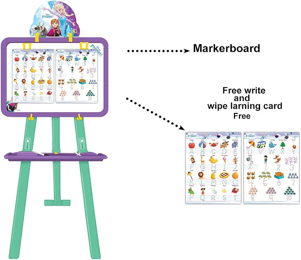 Disney Frozen 5 in 1 Easel Board Magnetic Writing Activity and Learning Activity Board for Kids