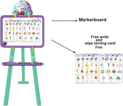 Disney Frozen 5 in 1 Easel Board Magnetic Writing Activity and Learning Activity Board for Kids