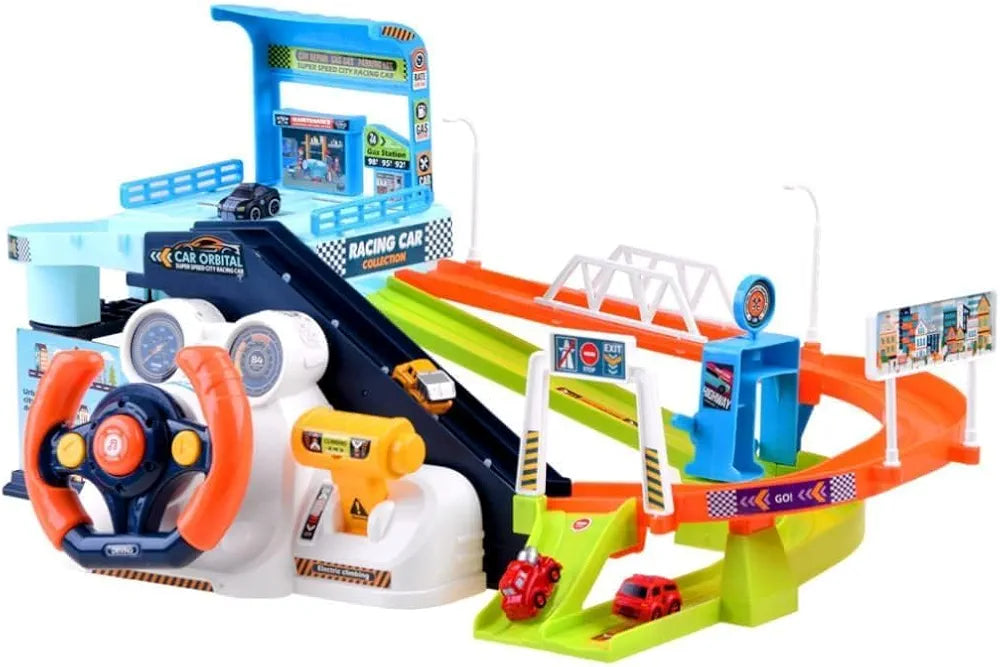 Car Race Tracks for Boys Car Adventure Toys for 3 Year above age Old Boys Girls, City Rescue Preschool Educational Toy Vehicle Puzzle Car Track Playsets for Toddlers