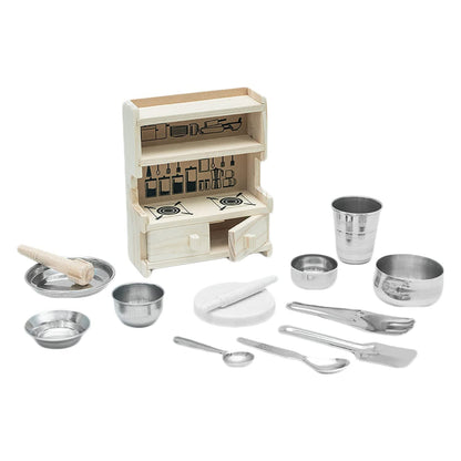 Nano Pure Veg Kitchenware Pieces Cute Mini Toy Kitchen Set with Unbreakable Stand Made Out of Safe and Non Toxic Plastic Along with Pure Stainless Steel Cooking Accessories for Girls 3 Years