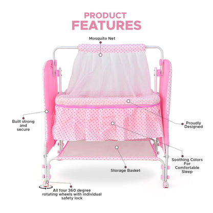 Baby Cradle Jhula Pink