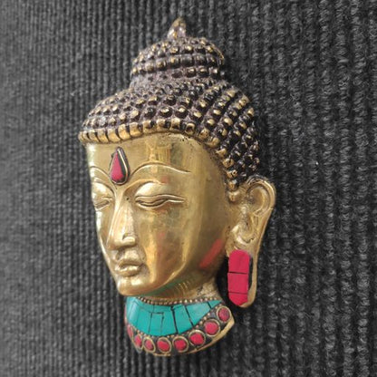 Brass Buddha face