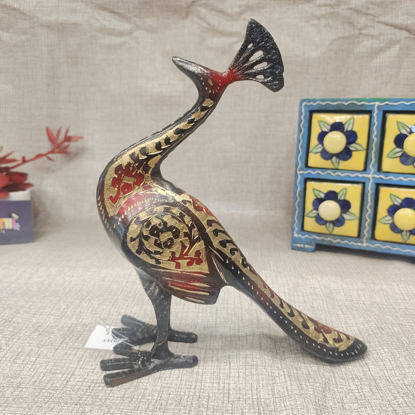Brass antique peacock