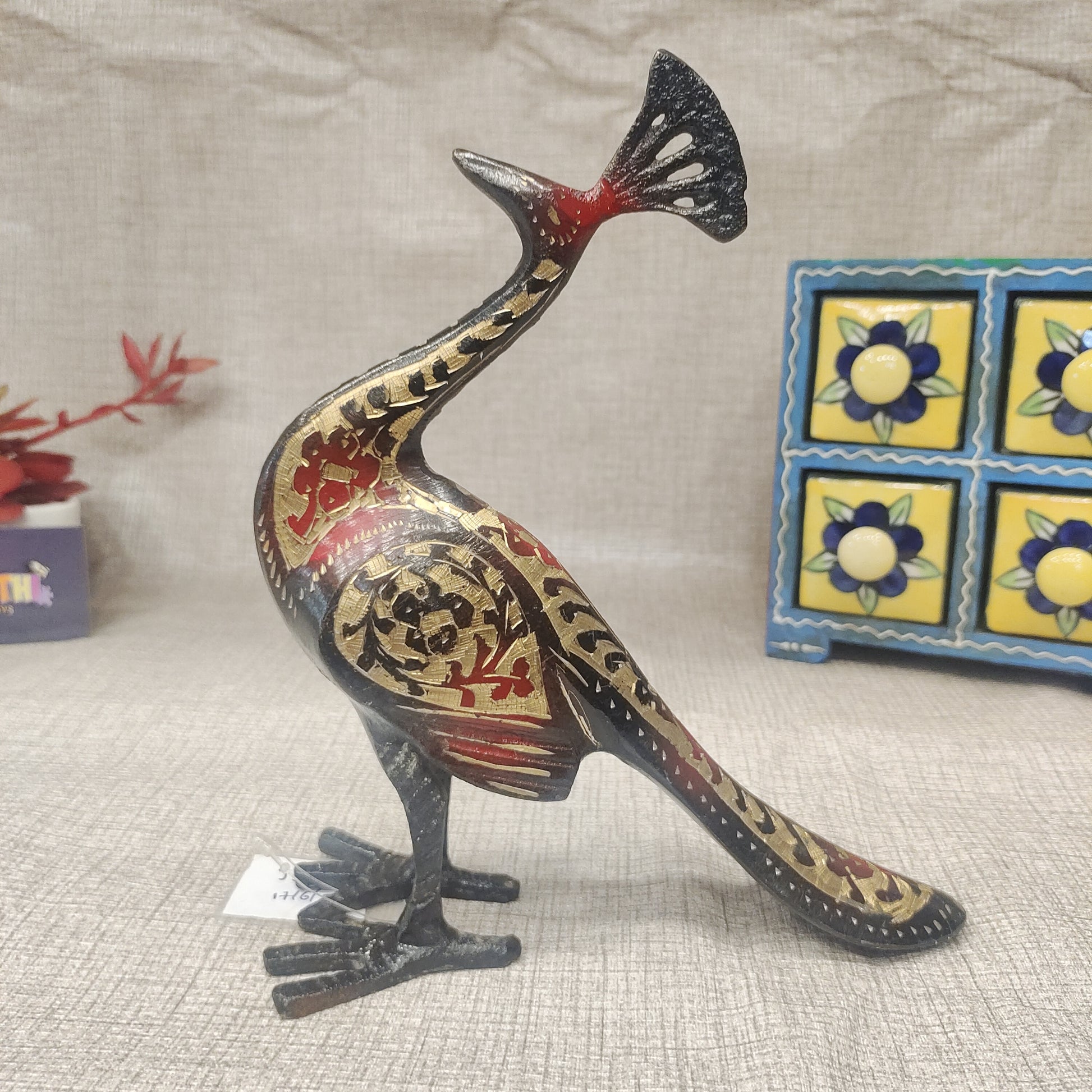 Brass antique peacock