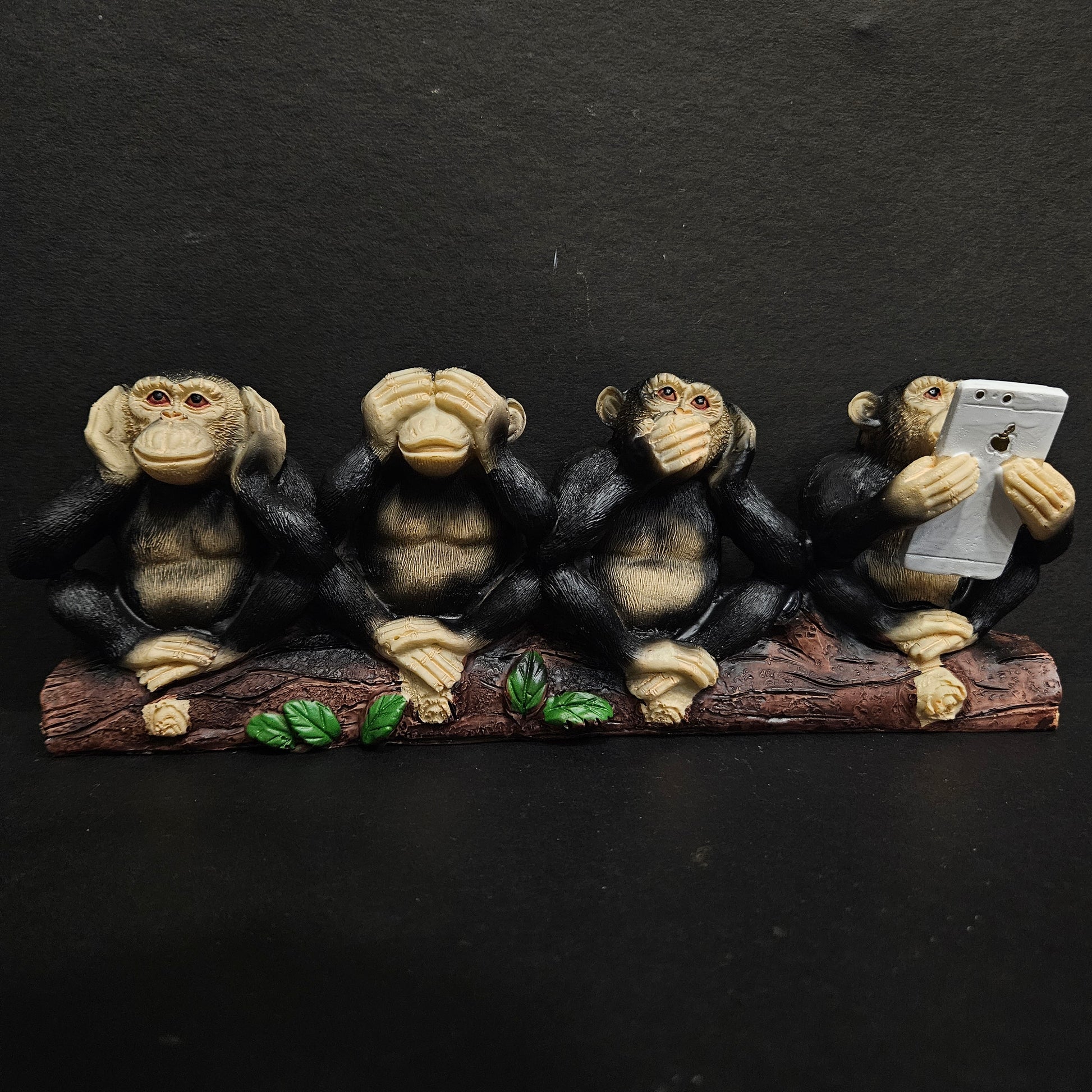 Three Wise Monkeys See Hear Speak No Evil Resin Figurines Standard statue showpiece Figurine