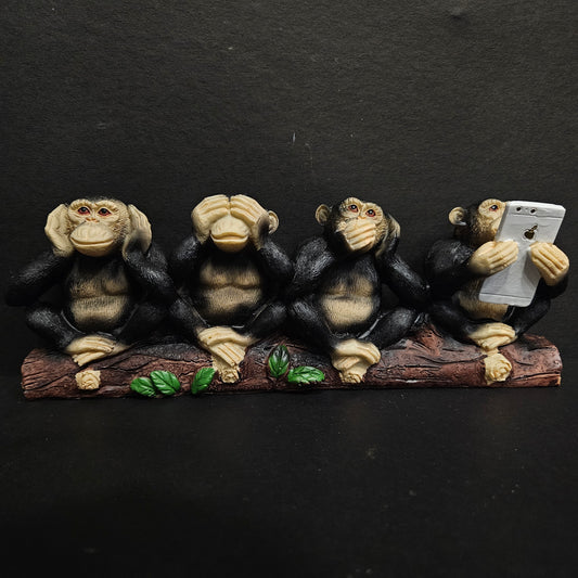 Three Wise Monkeys See Hear Speak No Evil Resin Figurines Standard statue showpiece Figurine
