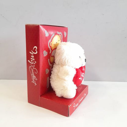 Valentines day greetings printed teddy soft toy